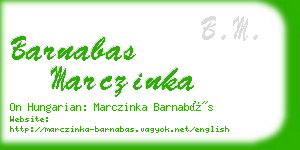 barnabas marczinka business card